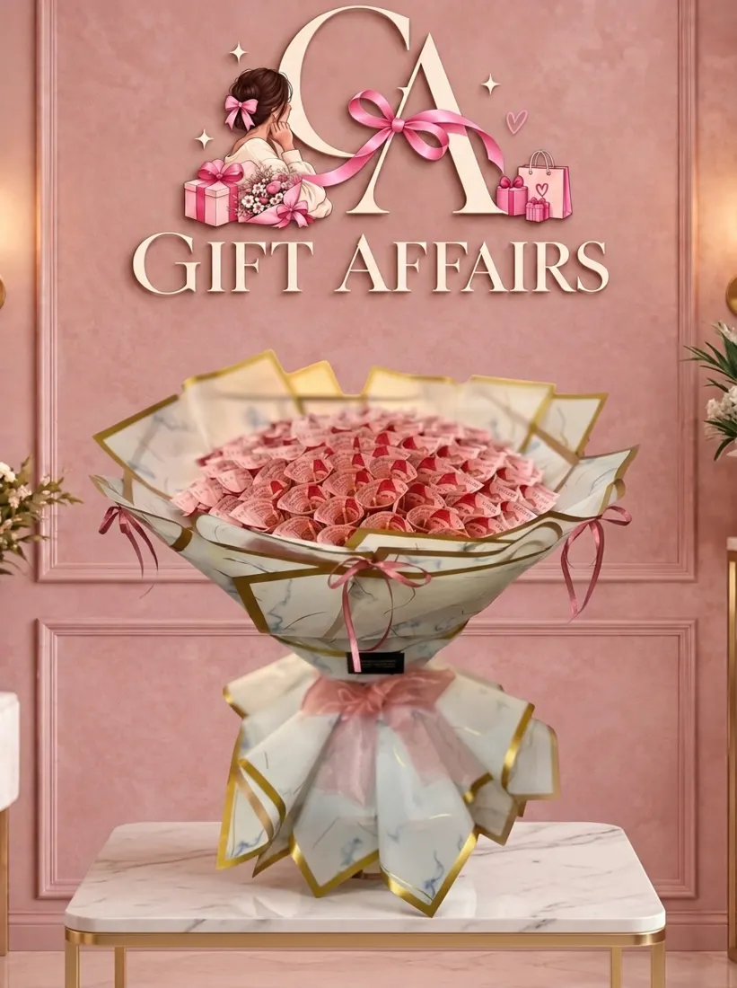 Blush Banknote-Style Bouquet image 1