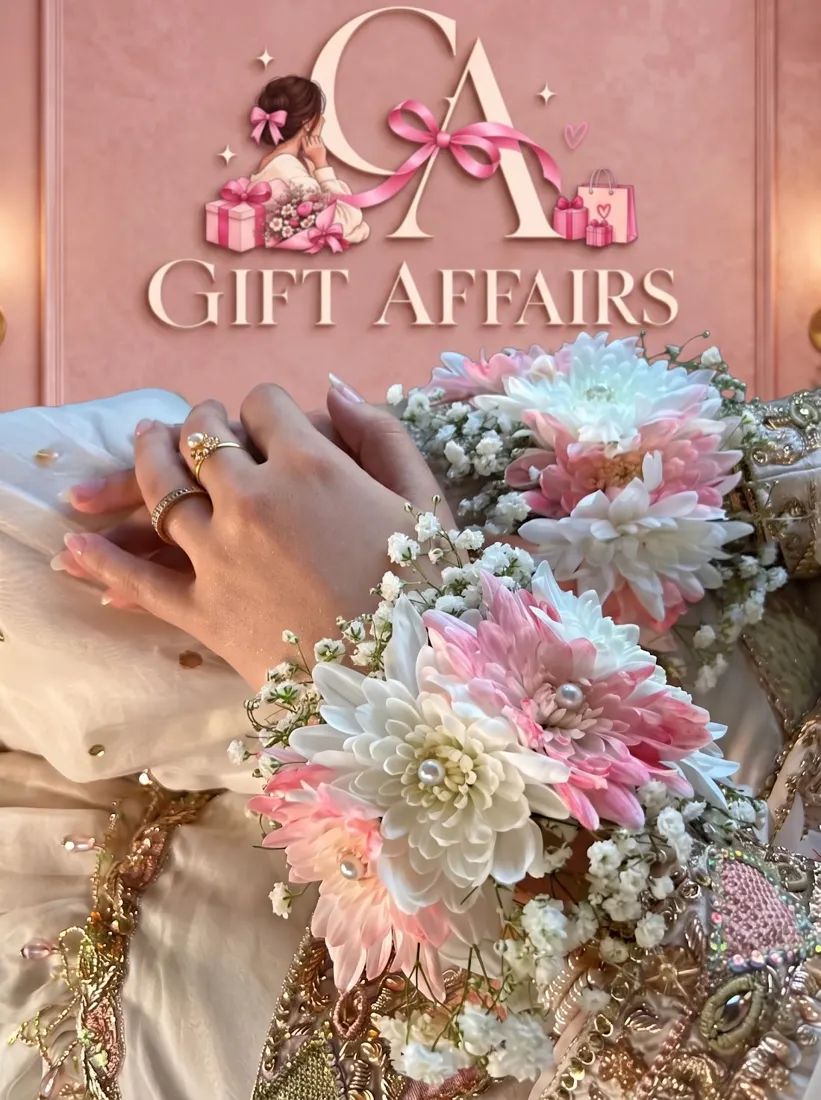 Pink Floral Hand Accessories image 1