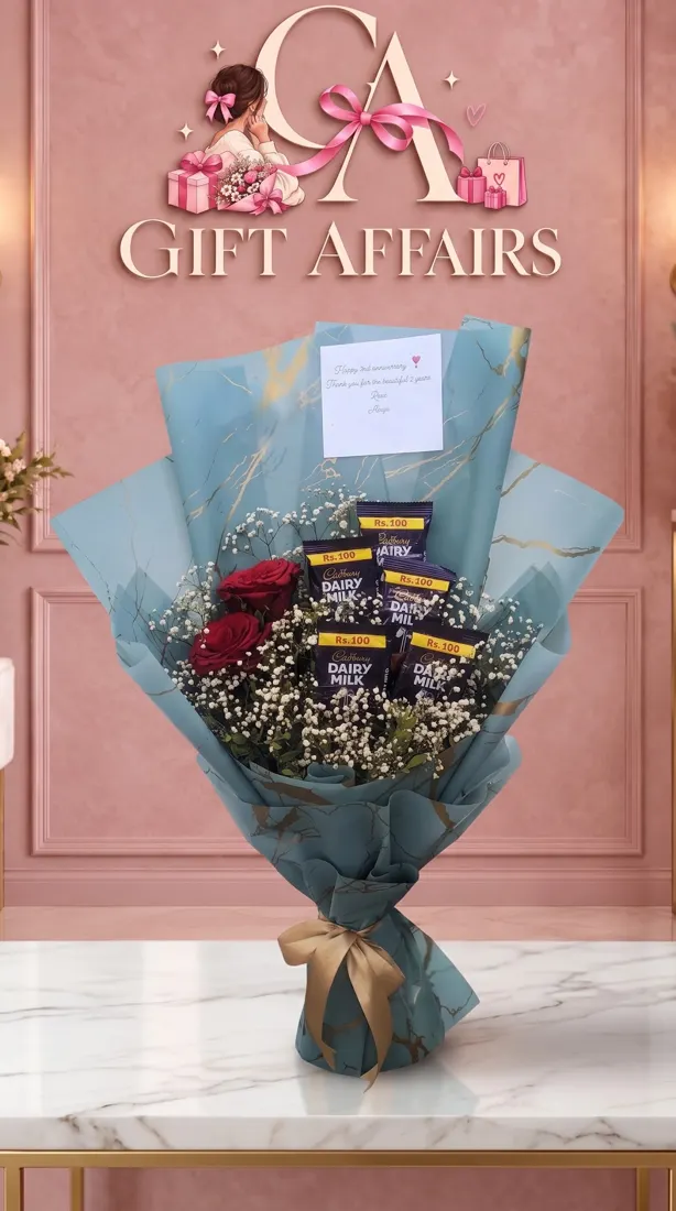 Black Wrap Chocolate Bouquet image 1