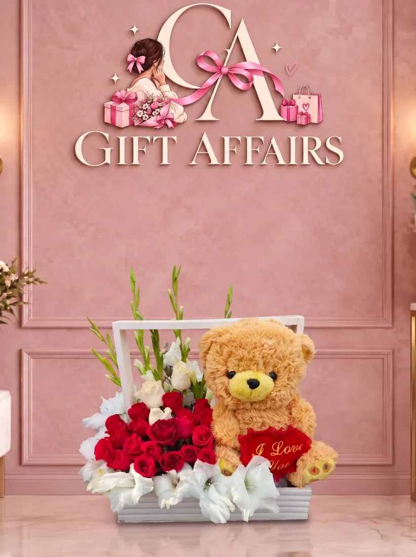 Teddy & Rose Arrangement image 1