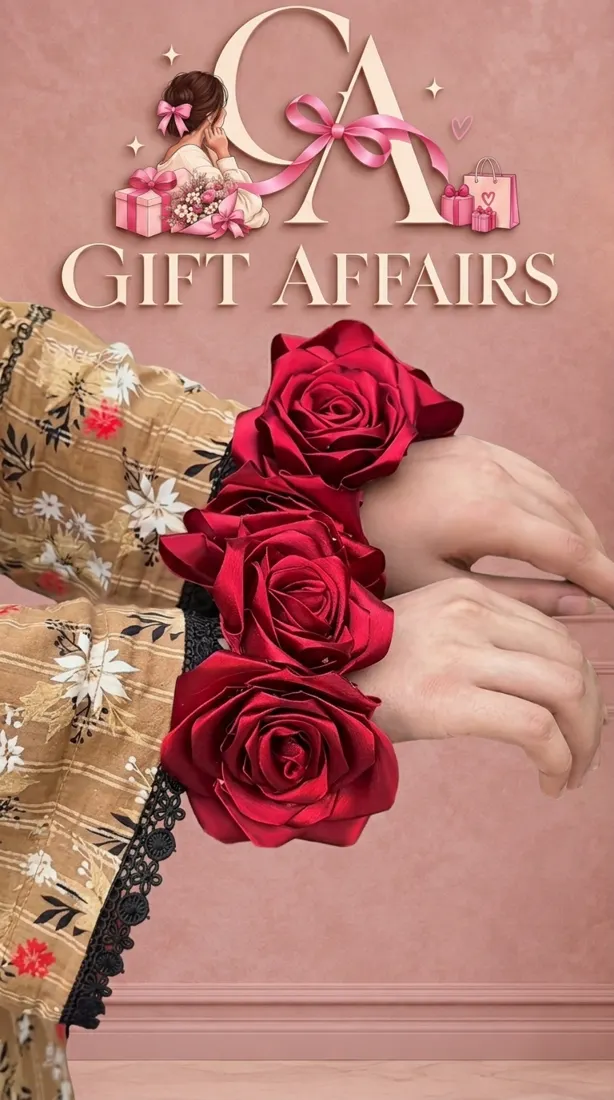 Hand-Held Red Rose Accessory image 1