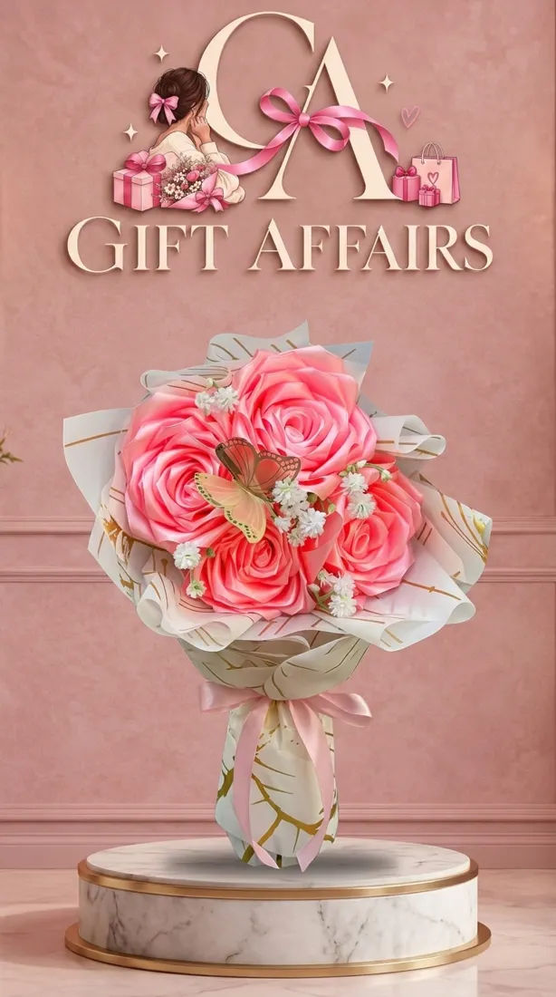Pink Floral Mini Bouquet image 1