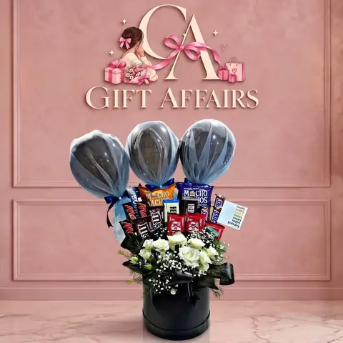Dark Balloon & Treat Bouquet