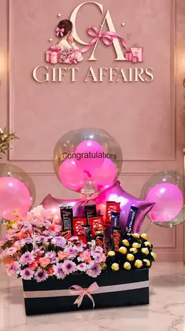 Pink Balloon Gift Arrangement