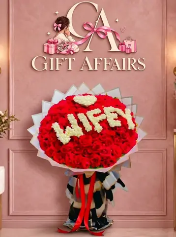Wife Message Rose Bouquet